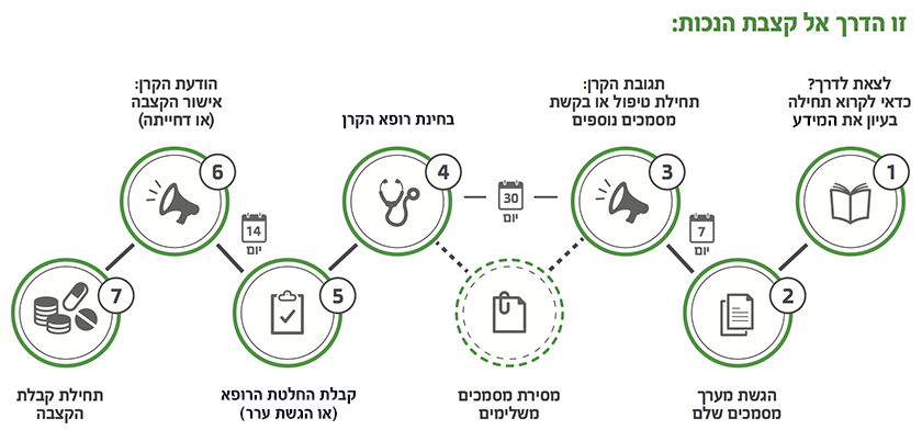 תמונה של תרשים הדרך אל קצבת הנכות